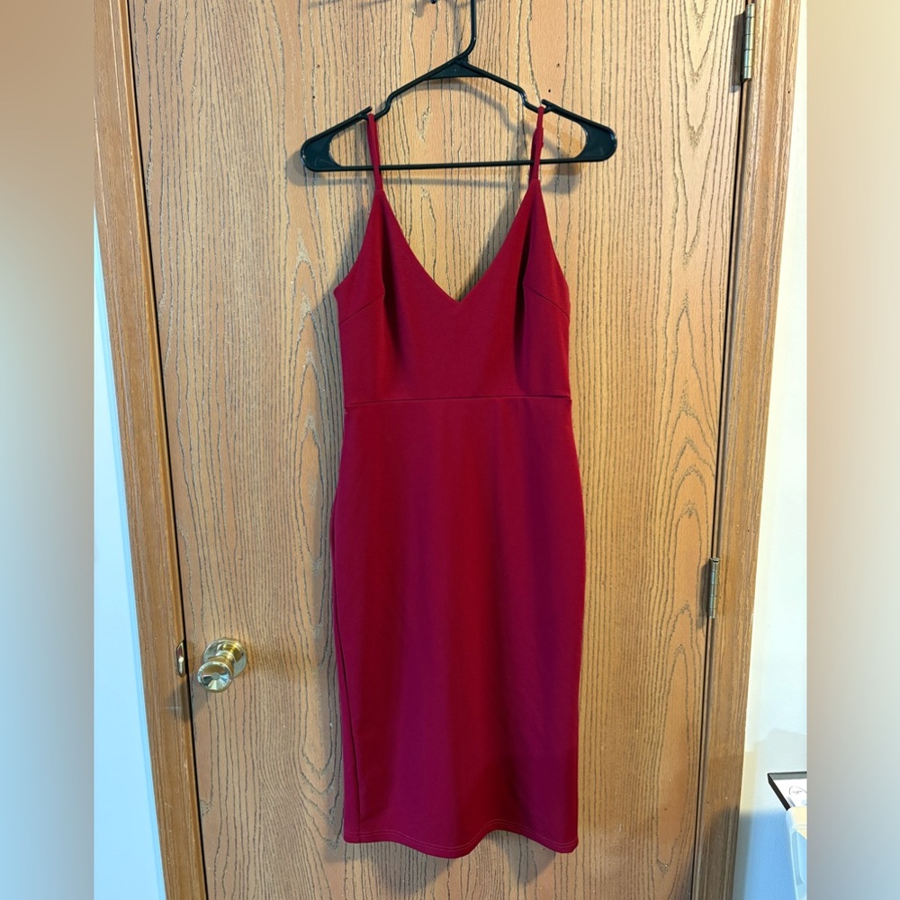 Ruby Red Midi Dress